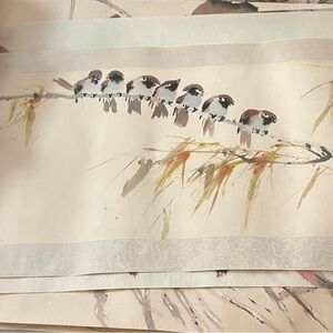Original Chinese style watercolor on silk by Teresa Clark